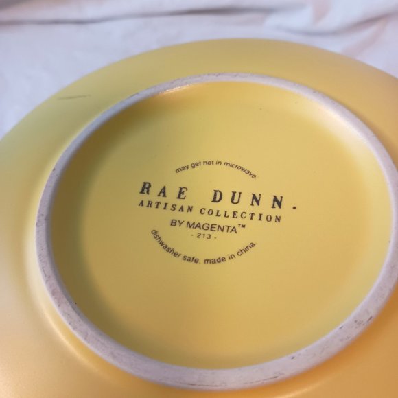 Rae Dunn Memaw Grandma Sunny Yellow Tea Coffee Mug Black Writing Cup and Saucer - Picture 12 of 12